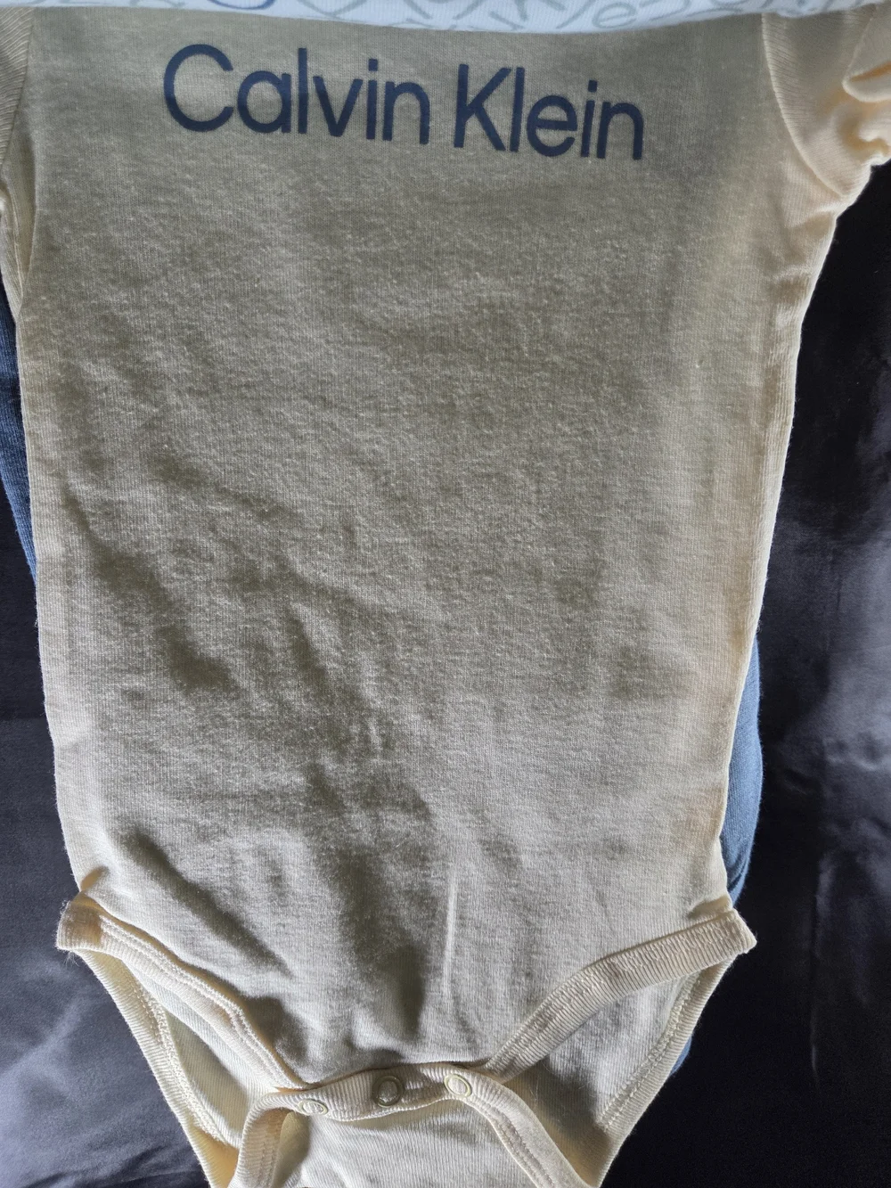 Calvin Klein 4-Pack Blue Logo Baby One-Piece Bodysuits